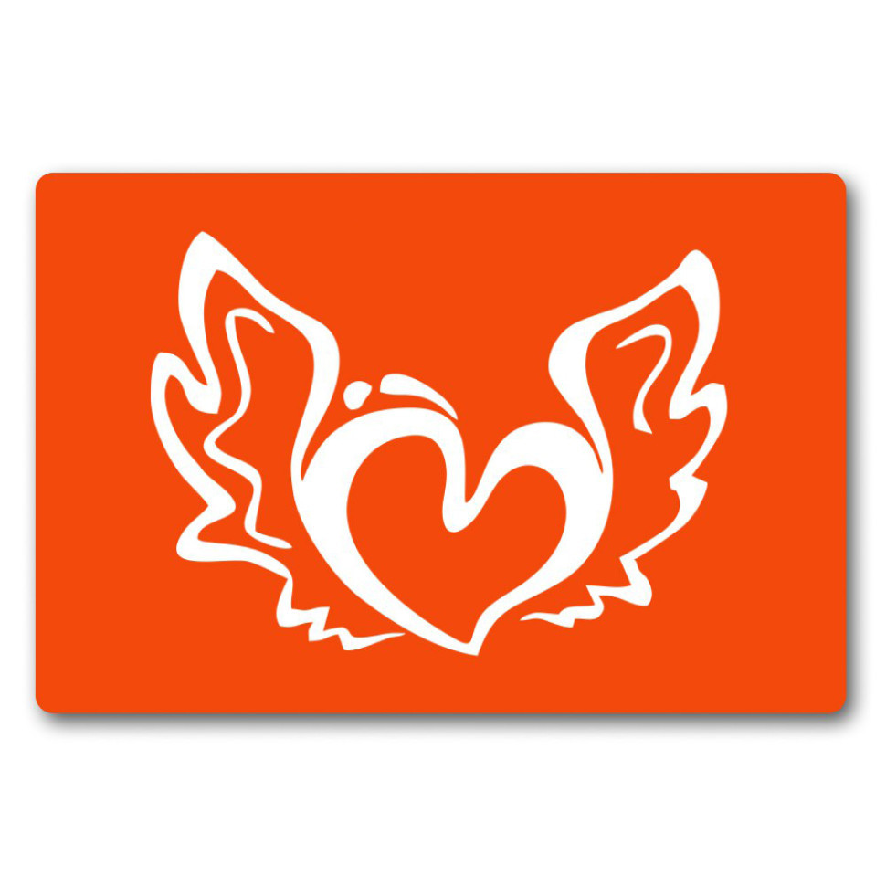 Трафарет для био-тату Сердечко с крыльями c114-15*20см, размер 15х20 см Винница - изображение 1