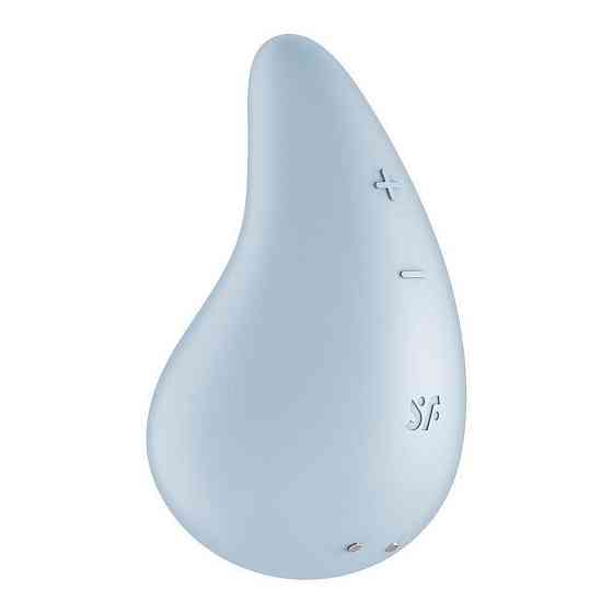 Вибратор для наружной стимуляции Satisfyer Dew Drop Blue, 2 мотора, 12 режимов, мягкий корпус Sex Aura Киев