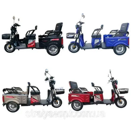 Електротрицикл з кузовом CROSSER S TR-5 1000W-72V-24Ah шини 10"/10" купити дешево в Україні Одеса