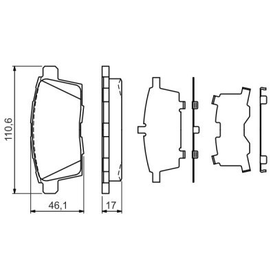 Гальмівні колодки Bosch 0 986 494 376 Вінниця - фото 2