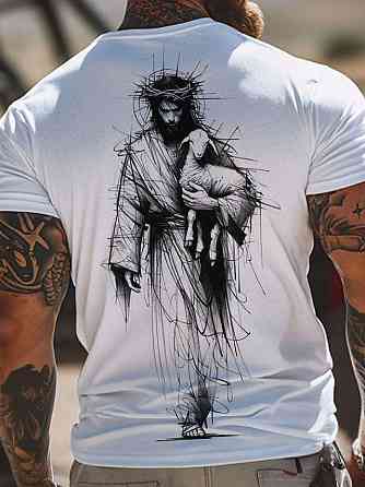 Футболка чоловіча с принтом  48 Біла 2664092900 Дніпро