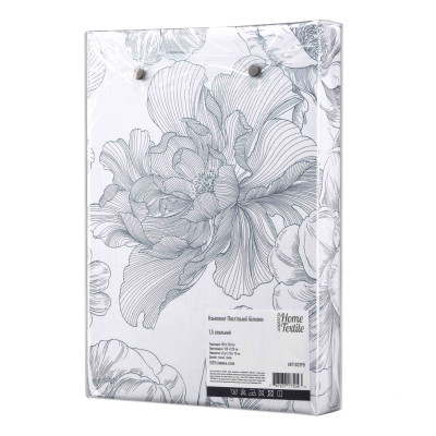 Постельное белье Ardesto Gloria сатин пионы, синий полуторный евро 160х220 (ART1622PD) Винница - изображение 4