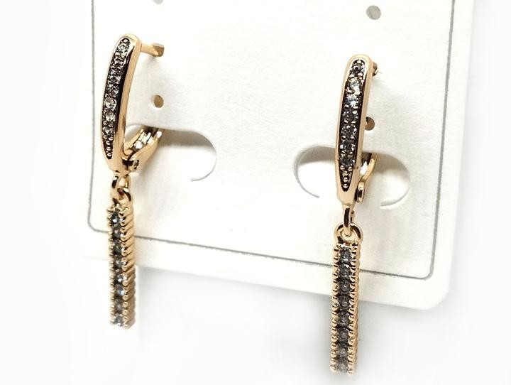 Серьги женские длинные со стразами Киев - изображение 1