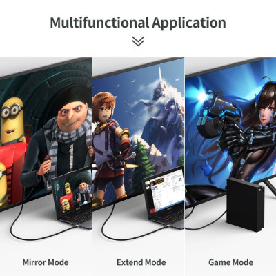 Кабель мультимедийный HDMI M to HDMI M 2.0m V2.1 8K60Hz HDR10 HLG Choetech (XHH01-BK) Винница - изображение 8