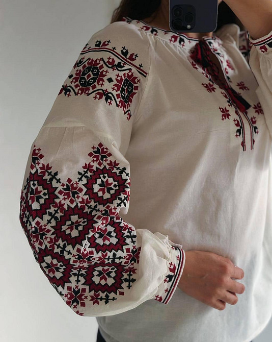 Жіноча вишиванка з рукавами фонариками (Туреччина) Одеса - фото 8