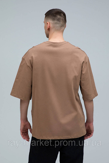 Футболка оверсайз RAY OVERSIZE мужская коричневая (U0104M-Brown) Киев - изображение 3
