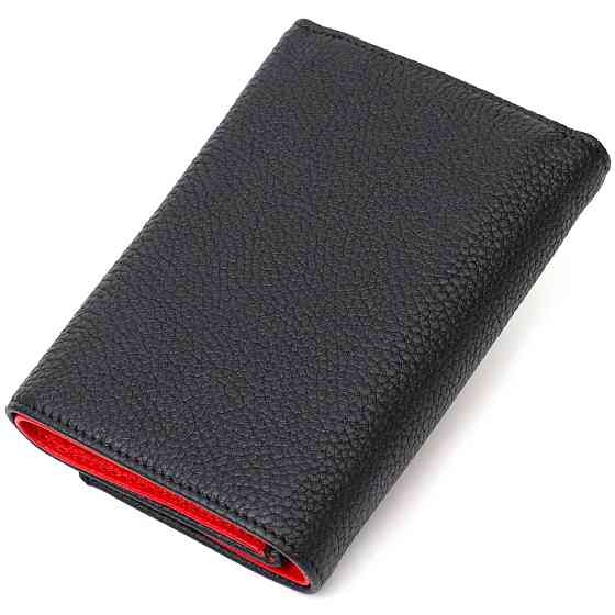 Комбинированный кошелек для женщин из натуральной кожи Черный (Tony Bellucci) Киев