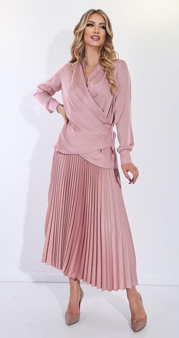 Костюм зі спідницею гофре із шовку (42) Київ - фото 2