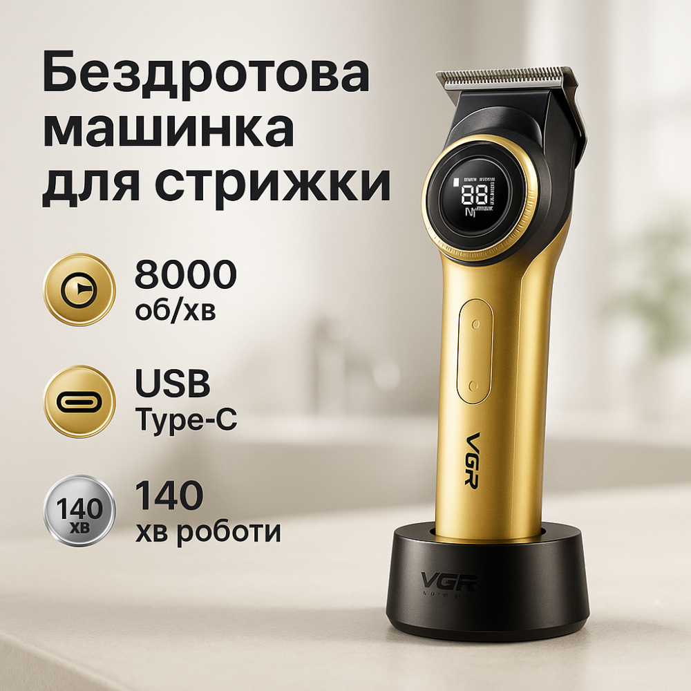 Комплект для стрижки с чехлом и расческой, Набор машинка триммер с насадками, Набор для стрижки мужчин JT-71 Львов - изображение 18