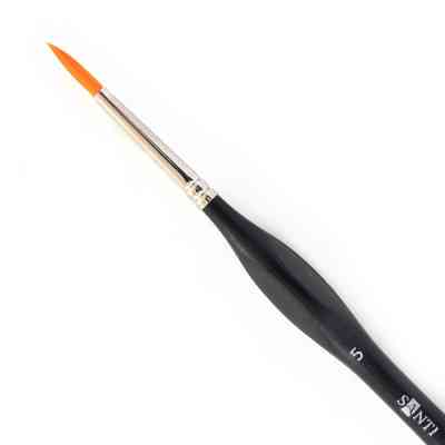 Кисточка для рисования Santi синтетика Sensation, короткая изогнутая ручка, лайнер, №5 (310778) Винница