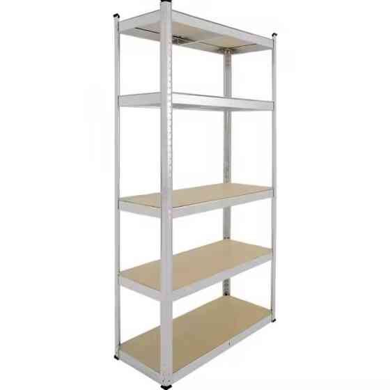 Стеллаж для хранения,гаражный,промышленный металлический разборной на 5 уровней,трансформер 90x40x180 см,цинк Каменец-Подольский