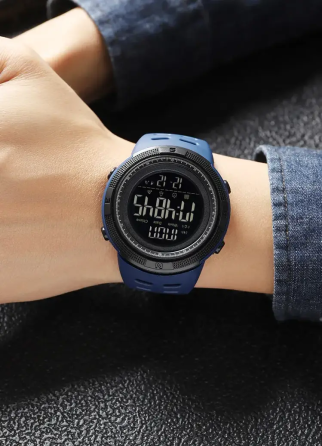 Спортивний наручний годинник Skmei 2070 (Сині з чорним циферблатом) Київ