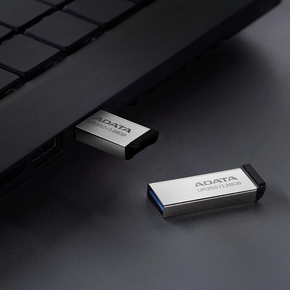 Flash A-DATA USB 3.2 UR 350 128Gb Silver/Black Київ - фото 5