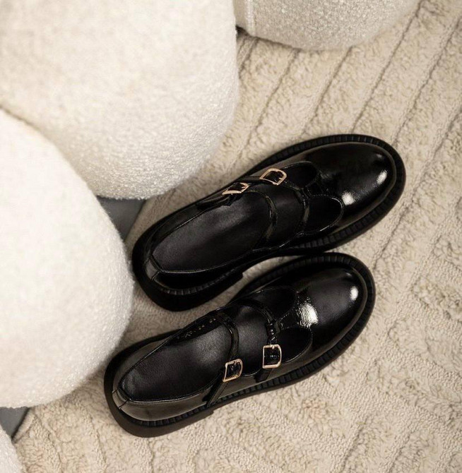 Jasmine Туфли женские Jasmine черные лаковые натуральная кожа классические на низком ходу разме Коломыя - изображение 2