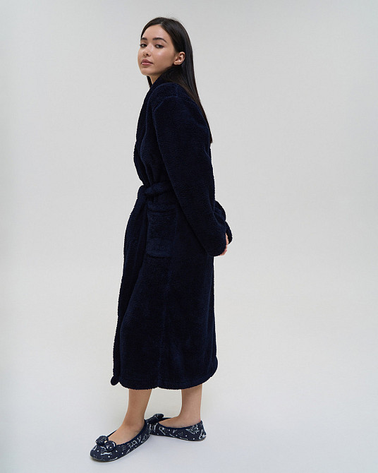 Теплий однотонний жіночий халат Nicoletta Queen — Велюрсофт 94118 S Київ - фото 6