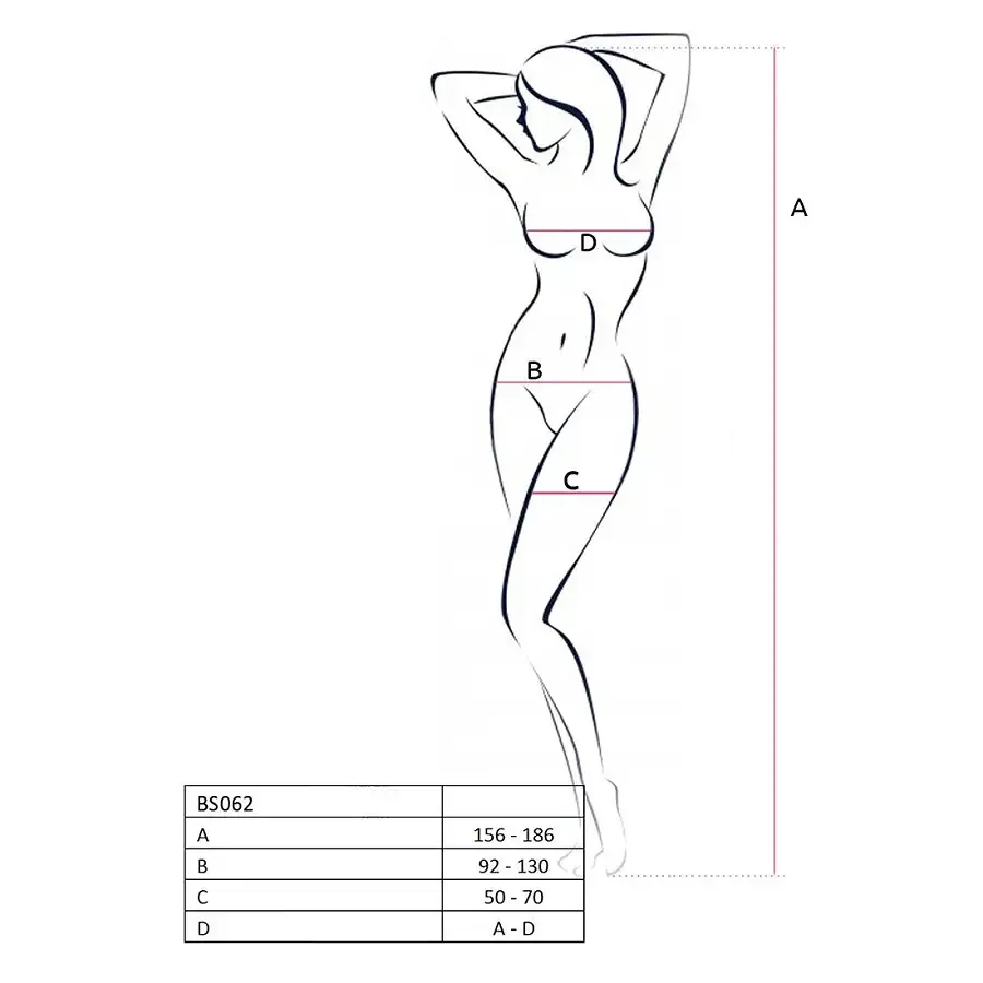 Сітчастий бодістокінг Passion BS062 One Size, White, комбінезон, імітація панчіх, відкритий доступ Львів - фото 4