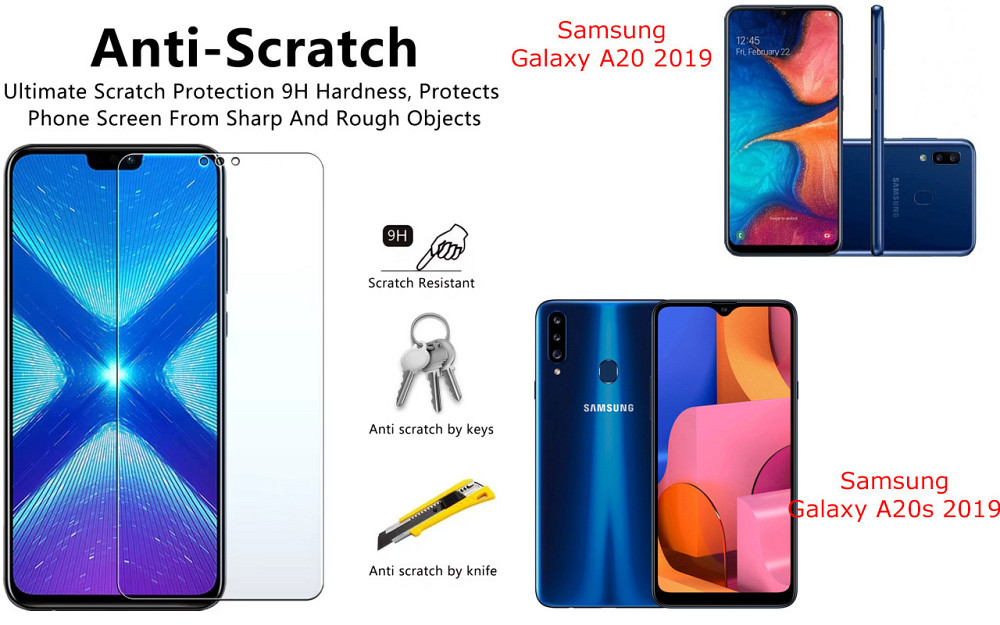 Защитное стекло NeoGlass для Samsung Galaxy A20 2019, Galaxy A20s 2019 – ультрапрозрачное и устойчивое Киев - изображение 1