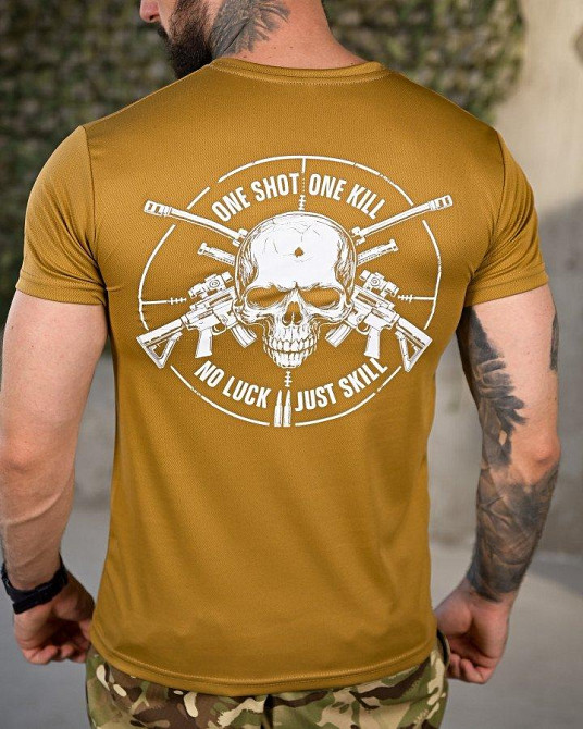 Тактическая потоотводящая футболка One Shot coyot ПП4656 Одесса - изображение 4