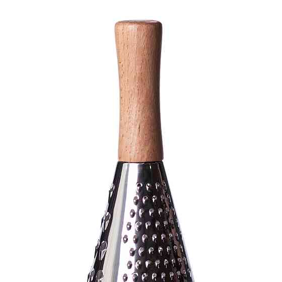 Ding Lanfang Conical three-sided stainless steel hand grater with wooden handle 11×24 (cm) HP-8 Коломия