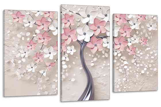 Модульная картина в гостиную / спальню  Рожеве дерево Art-688_3 Киев