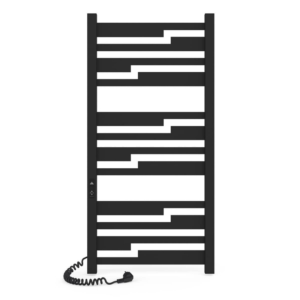 Електрична рушникосушка Laris Зебра Тетріс ЧКФ 12 500Х1100 Е чорна Л/П Київ - фото 2