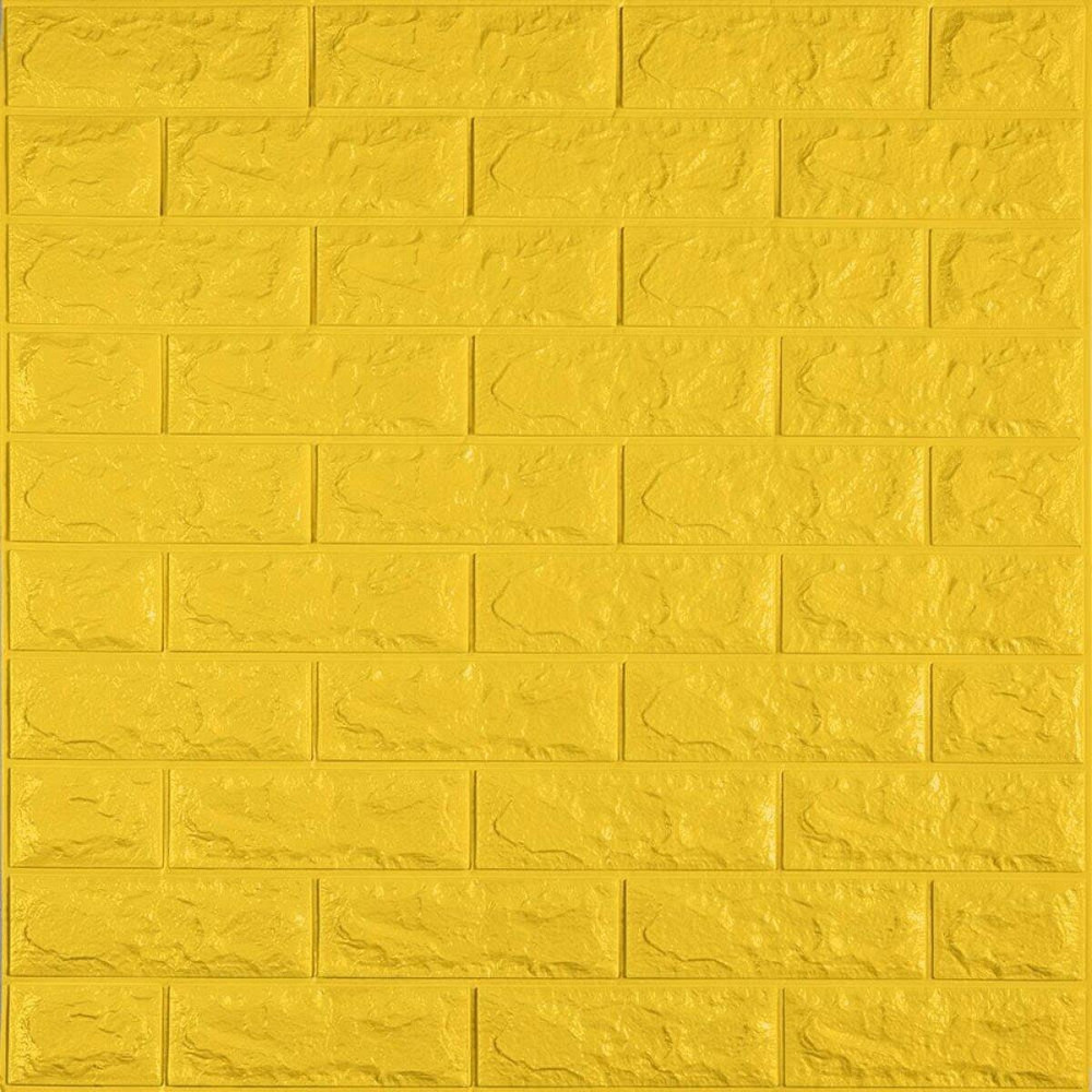 3D панель самоклеющаяся 700x770x7мм кирпич Желтый (010-7) SW-00000049 Днепр - изображение 1