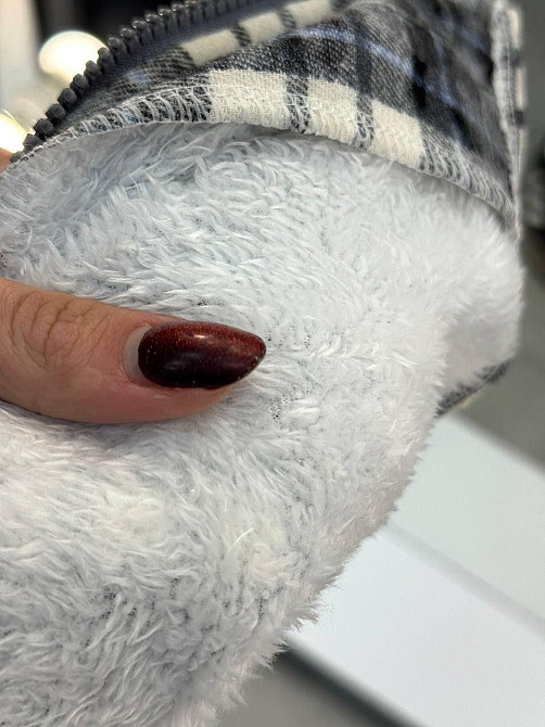 Жіноча тепла сорочка з капюшоном у карту байка на хутрі Джинс Одеса - фото 2