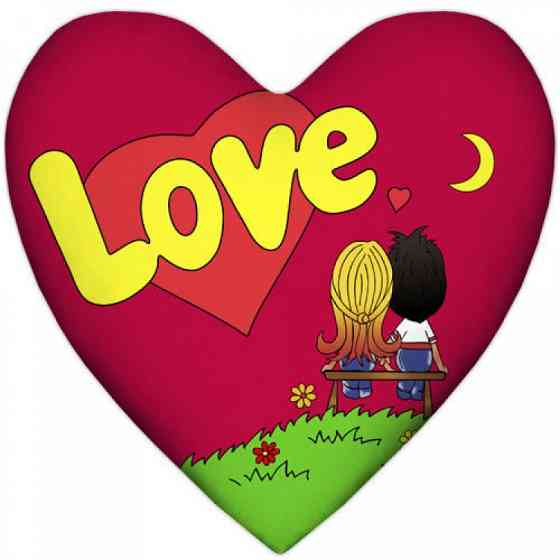 Подушка Love is серце Red Вінниця