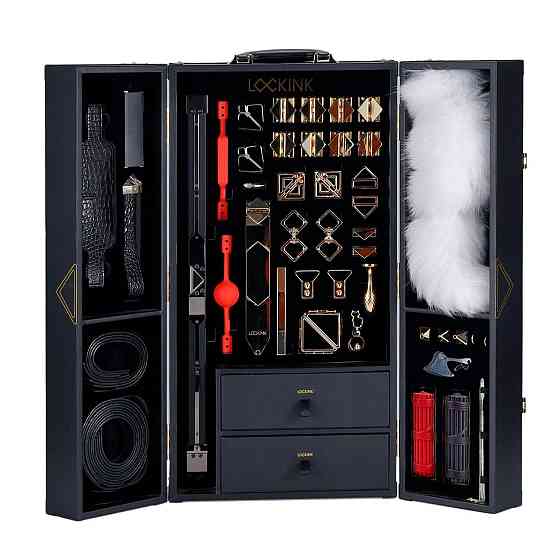 БДСМ-набор LOCKINK All-in-1 BDSM Play Kit - Crocodile Leather Sex Aura Киев