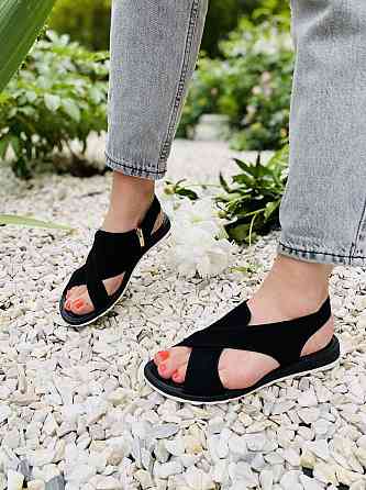 VIKTTORIO Босоніжки жіночі VIKTTORIO Лена чорні (літо, замша натуральна) (3683) 36 Коломыя