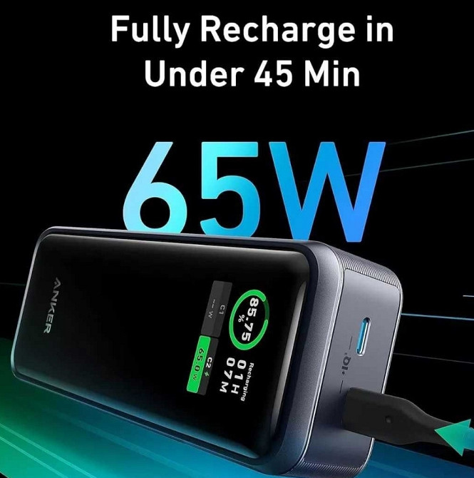 Повербанк Anker Prime Power Bank 12000mAh 130W A1335 телефон ноутбук. Харків - фото 2