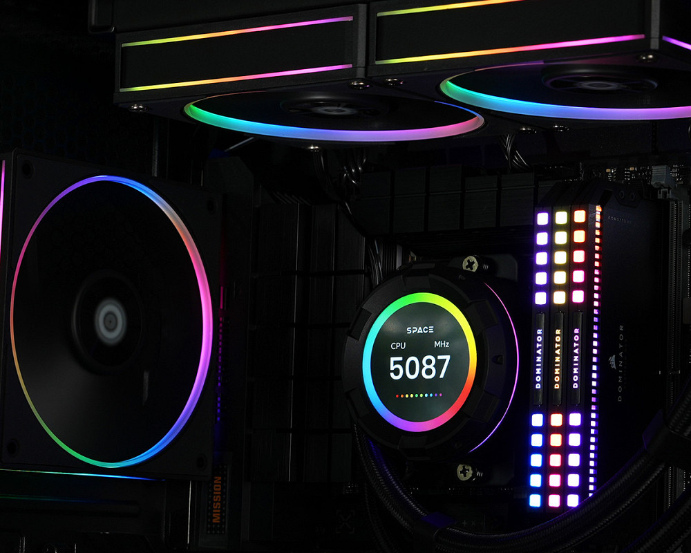 Система водяного охолодження ID-Cooling Space LCD SL360 Чорний Харків - фото 17