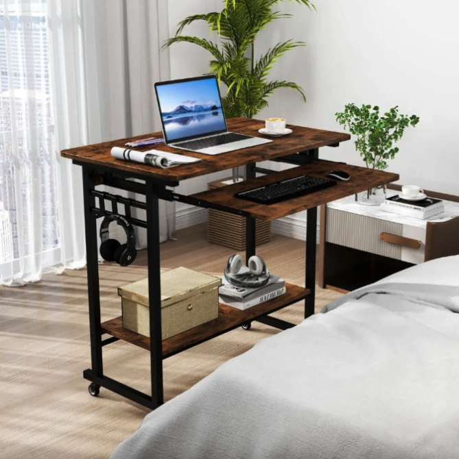 Комп'ютерний стіл Costway Otto з висувною підставкою для клавіатури Киев - изображение 1