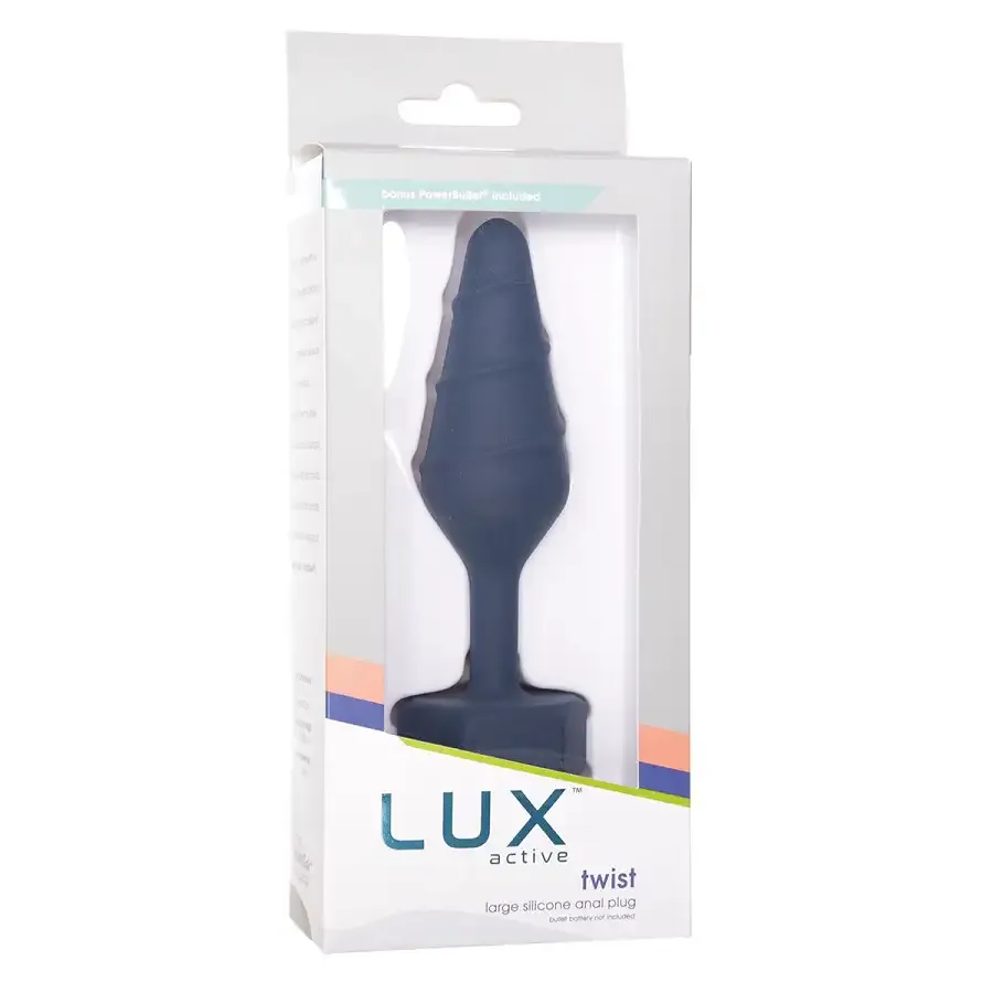 Анальна пробка Lux Active Twist Plug Large Blue Львов - изображение 7