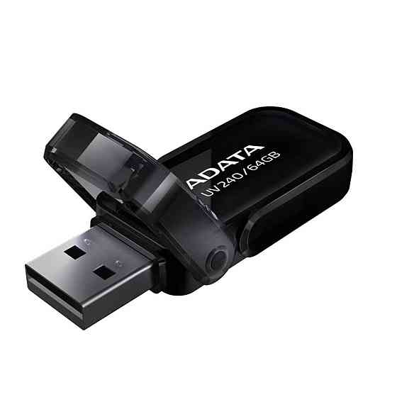 Флешка A-DATA USB накопичувач 2.0 AUV 240 64Gb, колір чорний AUV240-64G-RBK Одеса