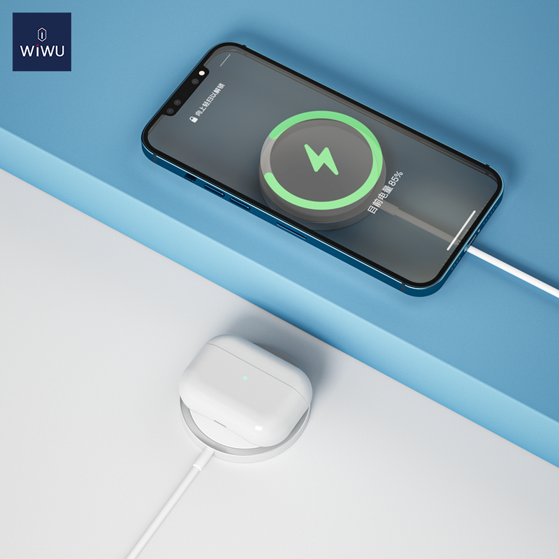 Бездротовий зарядний пристрій WIWU Wi-W009 Magnetic Wirless White Одеса - фото 9