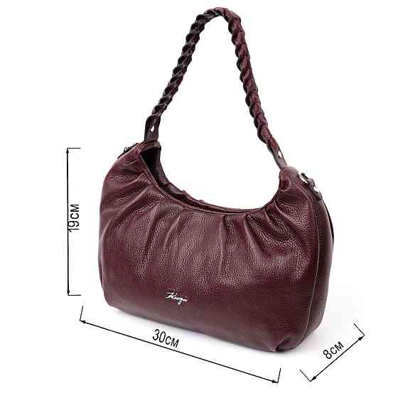 Красива сумка жіноча багет KARYA 20839 шкіряна Бордовий Київ