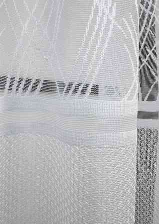 Короткий тюль VR-Textil 1955т Жаккард Белый 300х145 см (42-0903) Киев