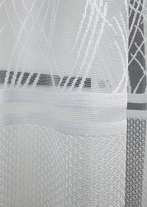 Короткий тюль VR-Textil 1955т Жакард Білий 300х145 см (42-0903) Київ - фото 4