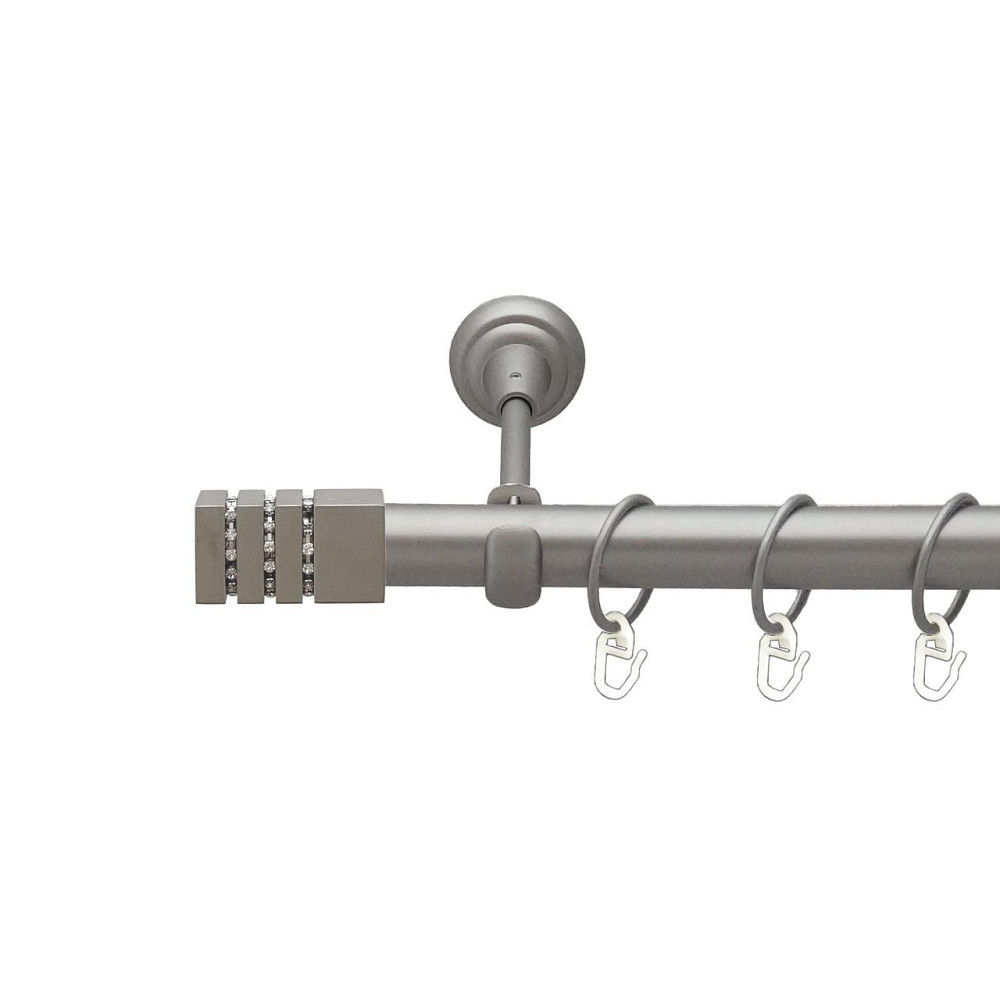 Карниз Orvit Ацтека металевий однорядний відкритий гладка труба кільце металеве Сатин 25 мм 140 см (00-00027461) Львів - фото 1