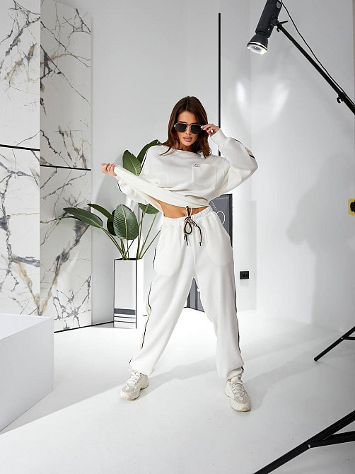 Женский стильный трендовый костюм двойка турецкая двухсторонняя ангора Одесса - изображение 1