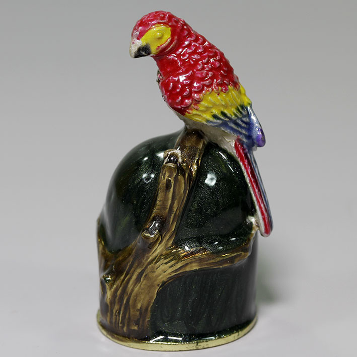 Наперсток зі стразами у стилі Фаберже Папуга Київ - фото 1