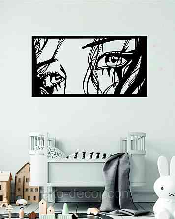 Декоративное настенное Панно «Девушка» Декор на стену 110*58 см, Черный Киев