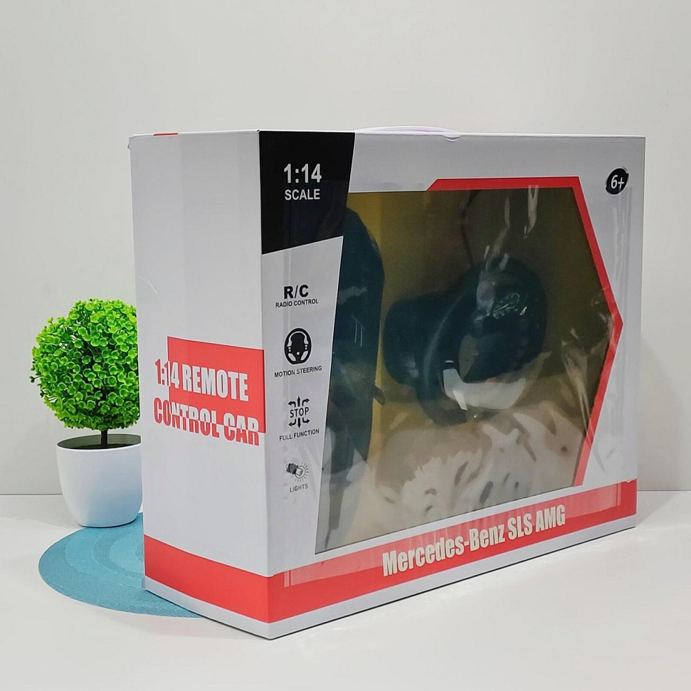 Машинка на радіокеруванні Mercedes-Benz SLS гумові колеса світ масштаб 1:14 Чорна (2024A) Чернігів - фото 7