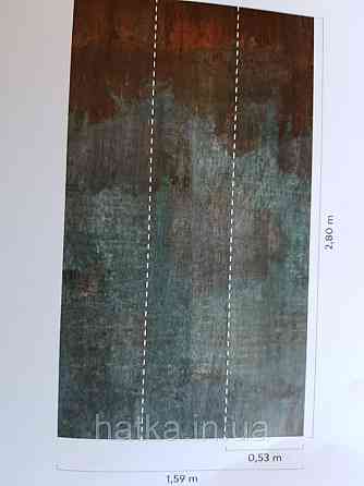 Шпалери вінілові Grandeco One roll one motif 2 A43101 панно 3д лофт абстракція під бетон сірий коричневий Київ