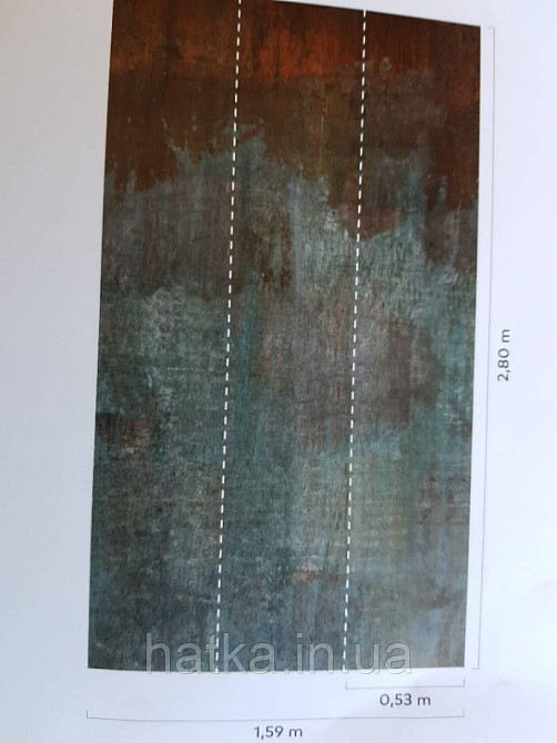 Обои виниловые Grandeco One roll one motif 2 A43101 панно 3д лофт абстракция под бетон серый коричневый Киев - изображение 2