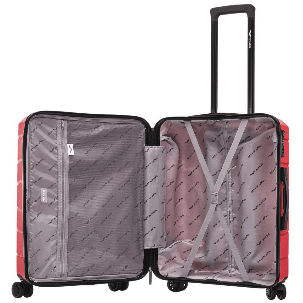 Чемодан полипропиленовый WINGS PP06 малый 55 см красный Киев - изображение 9