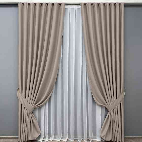 Комплект готових штор VR-Textil Bagema Rvs № 2071ш Світле какао  150х270 см 2 шт (33-1274) Київ