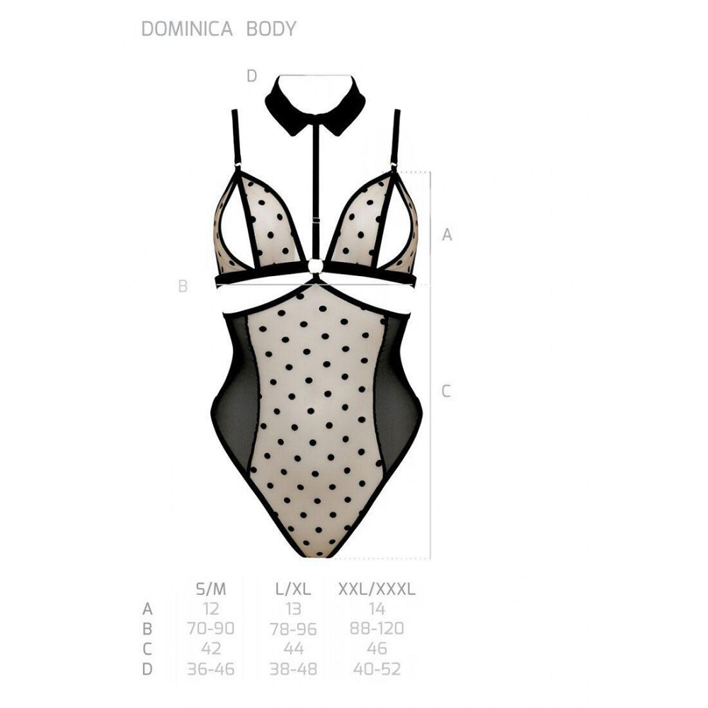 Боді Passion DOMINICA BODY S/M, black Sex Aura Київ - фото 5
