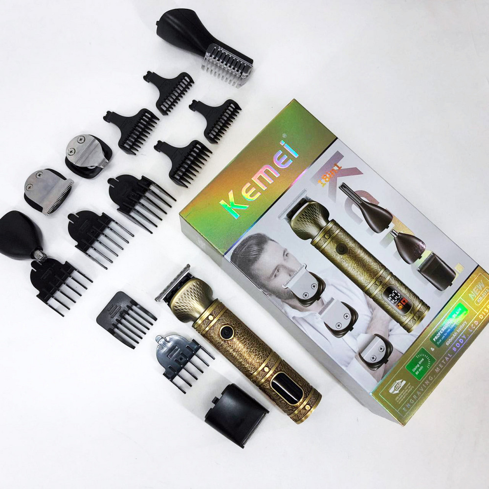 Мужской триммер для окантовки Kemei, Машинка для стрижки волос электрическая, Триммер беспроводной EM-49 Львов - изображение 13